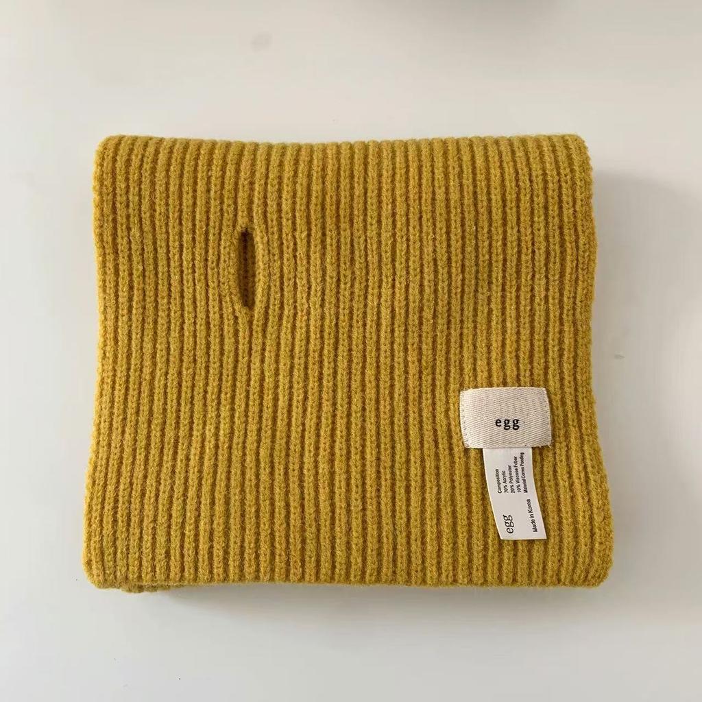 Warm scarf Autumn and winter versatile solid color thickened Korean niche designer scarf Simple versatile couple scarf