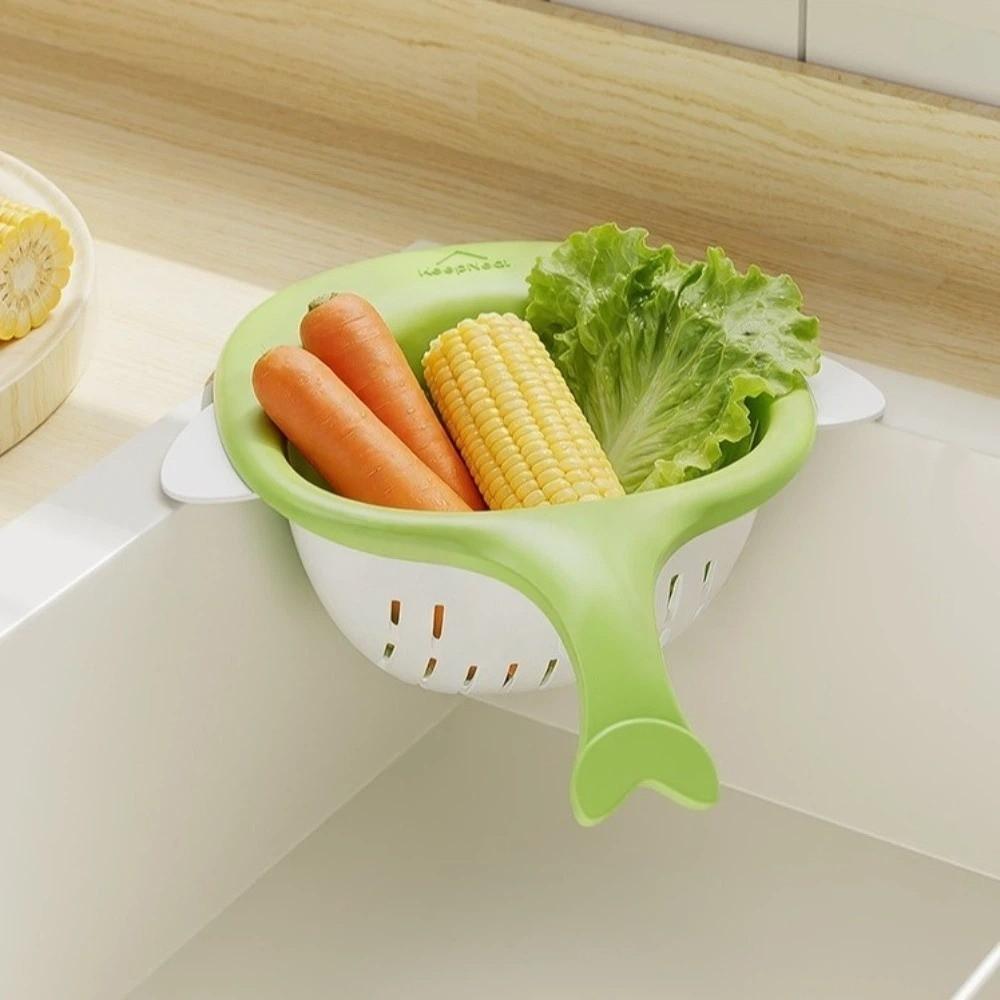 Quick Draining Magnetic Sink Colander Leak-proof Kitchen Sink Drainer Fruit Vegetable Washing