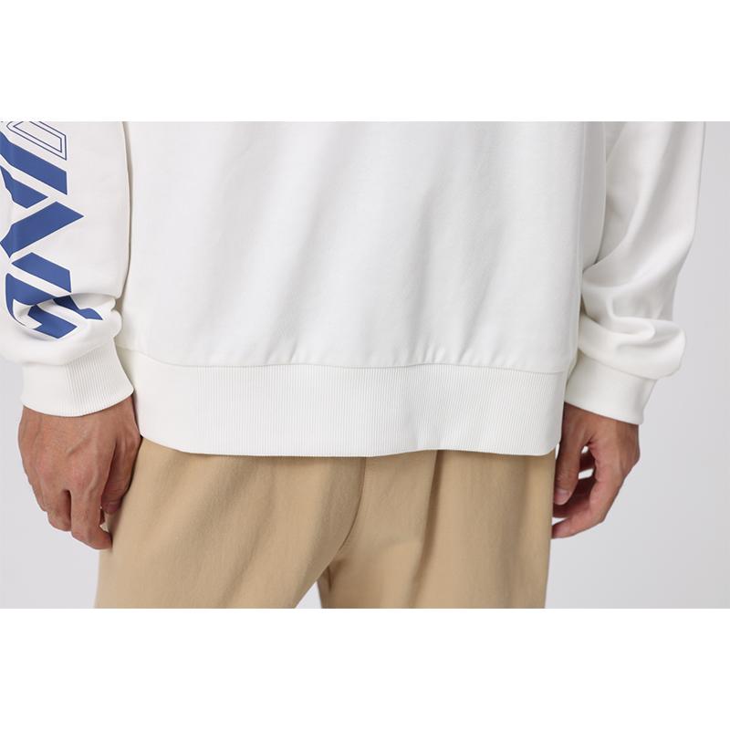 Li Ning Sweatshirts Unisex White Crew Neck Moderate Regular AWDTC45-1
