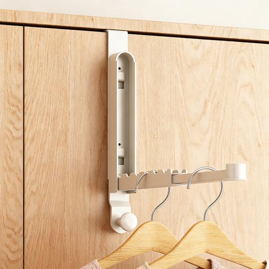 Over The Door Hanger Metal Folding Clothes Drying Rack for Laundry Bathroom Bedroom Dorm Space Saving Storage Hanger for Clothes Coats Towels
