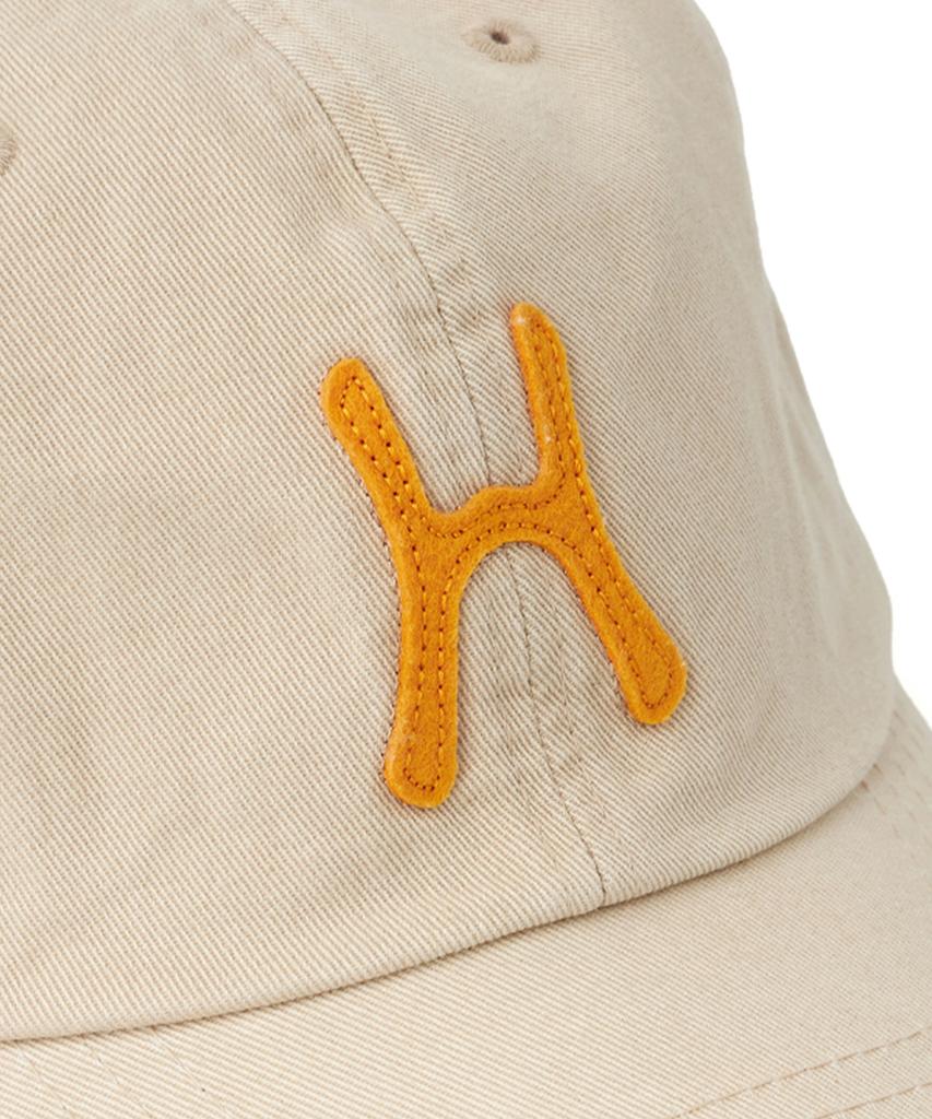HELLO SUNRISE H Logo Cotton Ball Cap_Beige