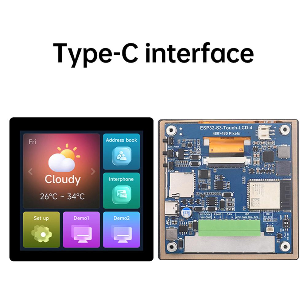 

ESP32-S3-LCD- 4-inch Capacitive Touch Screen WiFi Bluetooth Development Board 32-bit LX7 Dual-core Processor ESP Module TYPE-C