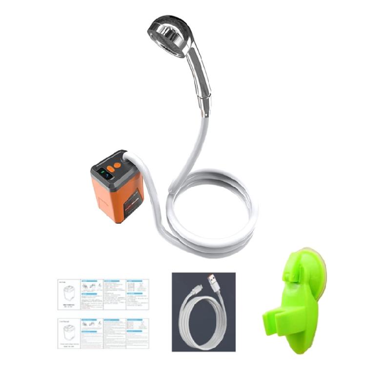 Outdoor Handheld Electric Shower Portable Camping Shower Rechargeable Electric Shower Pump for Beach Pet Watering оранжевый