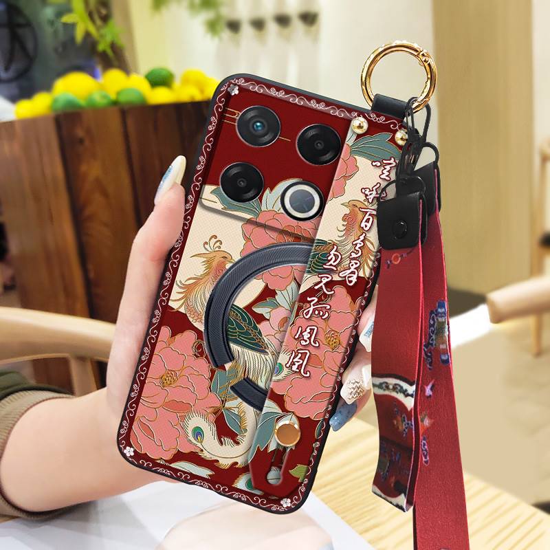 Protective Anti-knock Phone Case For infinix GT 20 Pro/X6871 Anti-dust Dirt-resistant Fashion Shockproof Wrist Strap