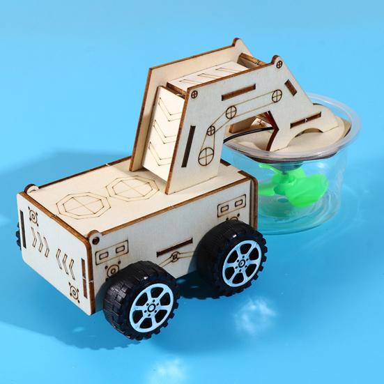 1 Set DIY Mars Cleaning Vehicle Model Kit Handmade Wooden Puzzle Sweeper