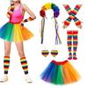 Halloween Costume Fancy Dress Accessories for Women Masquerade Cosplay Headband Earrings Glasses Skirt Gloves Leg Sleeve