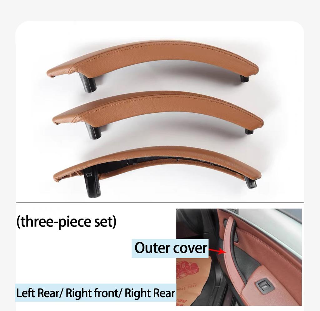 Kyapx5 LHD RHD E70 E71 Upgraded Interior Door Handle with Leather Cover Assembly Full Set For BMW X5 X6 E70 E71 2008-2013