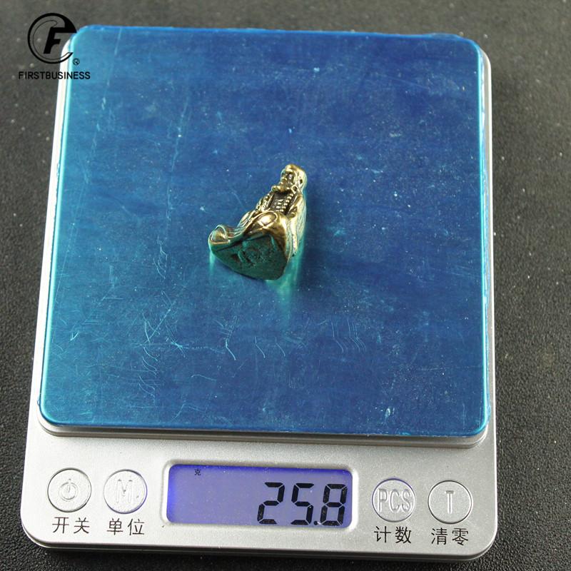 

Bodhidharma Buddha Figurines Miniatures Desktop Ornament Retro Brass Master Dharma Statue Home Decor Crafts Accessories