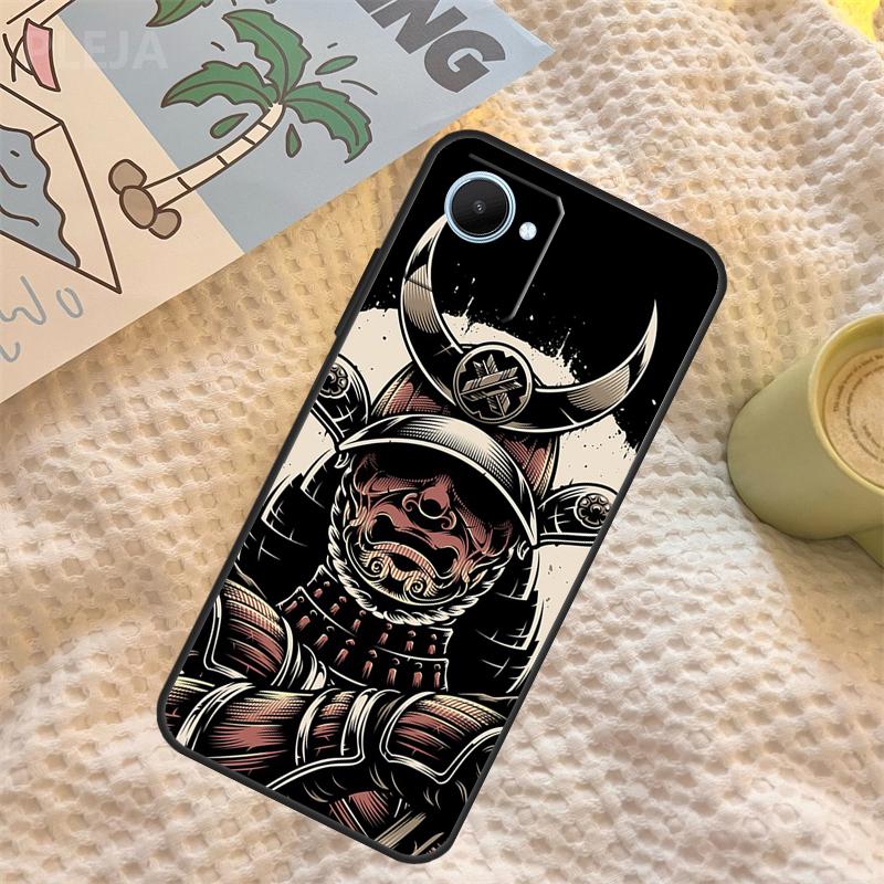 Samurai Oni Mask Case For Realme C71 C75 C61 C53 C55 C33 C63 C51 C65 C67 11 12 13 14 Pro Plus GT6 GT7 15 Pro
