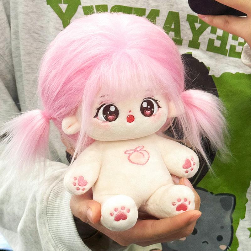 Kawaii Plush Cotton Doll Idol Stuffed Super Star Figure Dolls Cute Fat Body Cherry Blossoms Girl Doll Can Change Clothes Gift