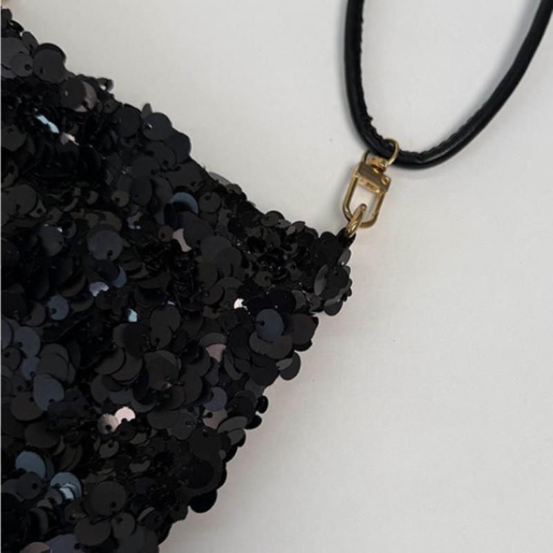 Mini Sequins Shoulder Bags for Women 2026 Designer New Evening Party Bling Bling Crossbody Bag Handbags and Purses New Trendy