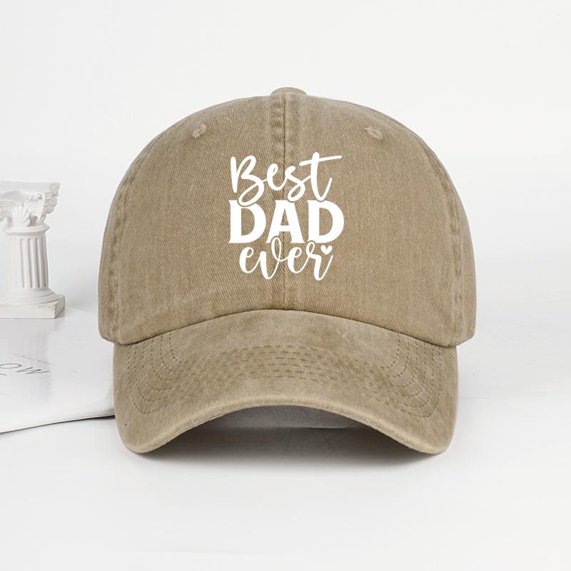 Best DAD Ever Printed Vintage Washed Baseball Cap  Adjustable Casual Unisexs Fathers Day Gift Dad Cap  Fishing  Hiking