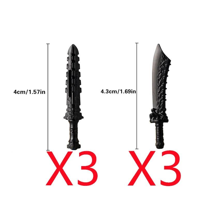 MOC Medieval Weapon Knight Building Block Accessories Character Helmet Hat Academic Gown Axe Sword Shield Brick Toy Gift K073
