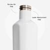 Corkcicle Vinnebago Insulated Stainless Steel Bottle/Thermos, 25 Oz, White, 2025GW
