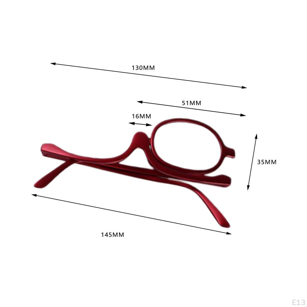 Single Lens Makeup Reading Glasses 180 Degree Rotating Optical Eyewear
