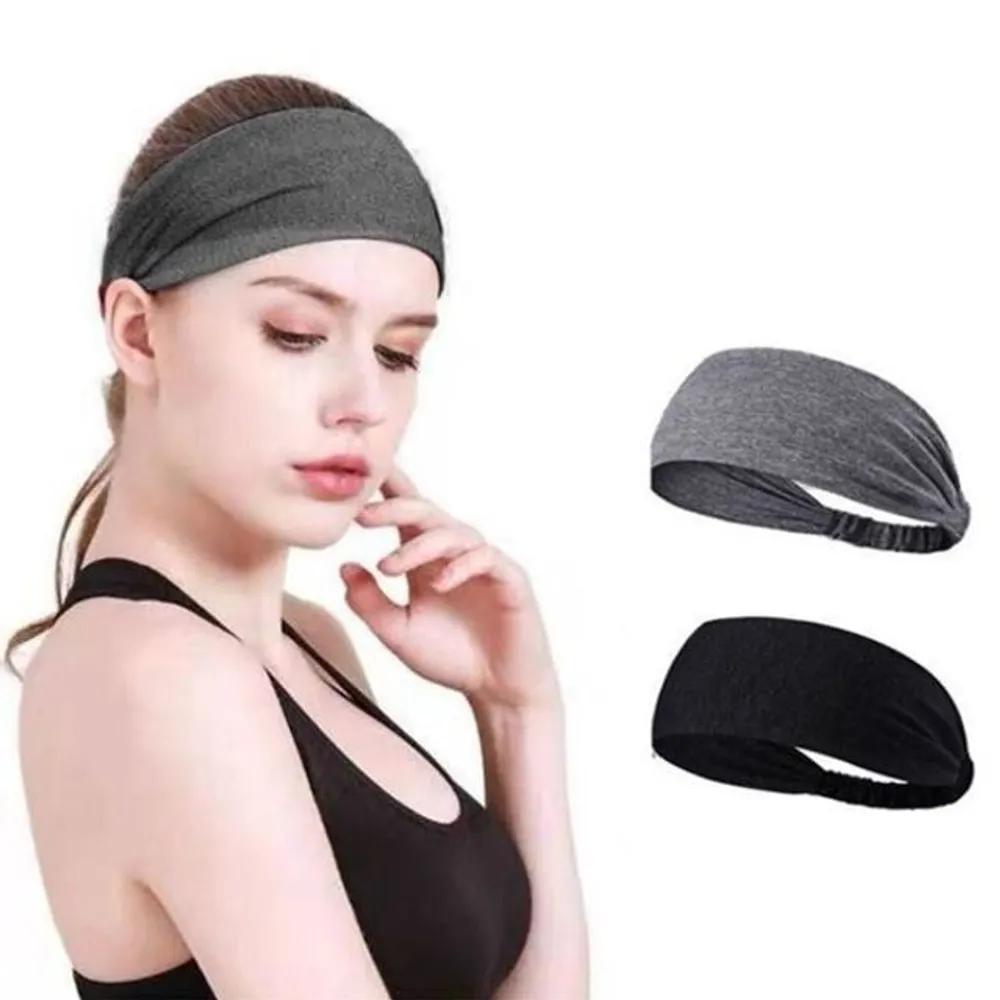 Hairband, headband, sweat-absorbing band, gym, simple hairband, men 2-Cool Hairband-Gray