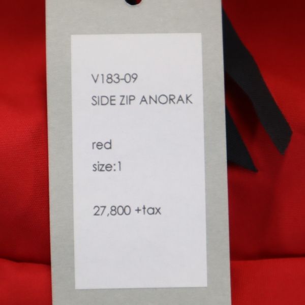 Unused VAST222 18AW Made In Japan Side Zip Anorak Parker 1 Red Men's Used