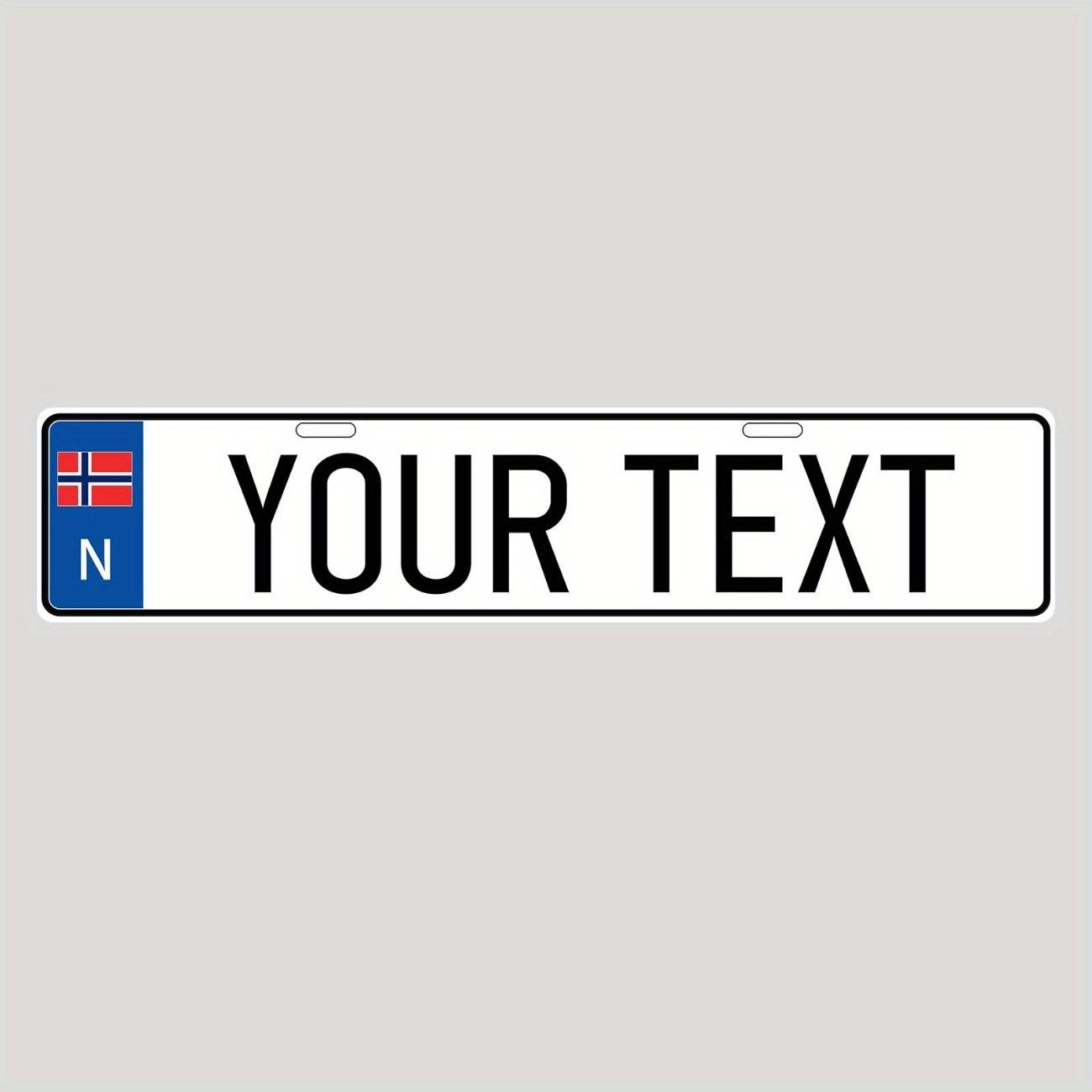 

1pc Custom Aluminum License Plate Vintage Home Decoration Personalized Text білий