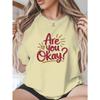 Casual Round-Neck T-Shirt for Women Featuring a Trendy Print, Perfect for Spring And Summer Wear