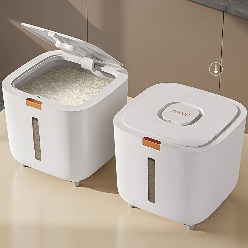 Recipient de depozitare alimente etanș - Rezistent la umiditate, rezistent la dăunători, dozator ușor de presat cu cupă de măsurare, fără BPA, ideal pentru orez, cereale, zahăr