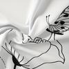 3Pcs Flower And Butterfly Duvet Cover Set (1 * Duvet Cover + 2 * Pillowcases, Core Not Included), Illustration Theme Printed
