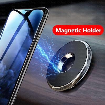 Suporte magnético para telefone de carro para iPhone Samsung Xiaomi Smartphone Metal Magne Suporte para painel de carro Suporte de montagem para parede