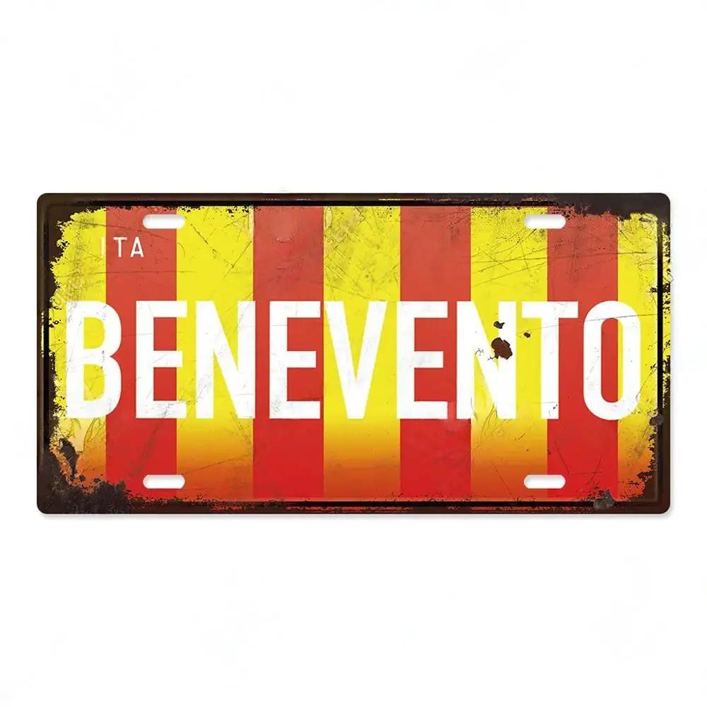 FJ Decor Italy City Metal Tin SignS Licenses Plate Plaque Vintage Wall Ari for Pub Club Man Decors