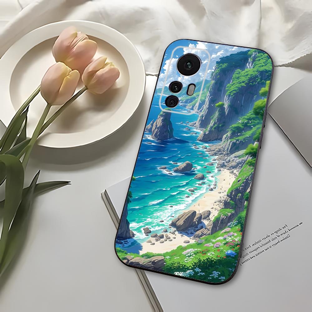 Beach Phone Case For Xiaomi 11 Redmi Note 11 5G 8T 9A 9 10T Note8Pro Note9 12SUltra Black Case