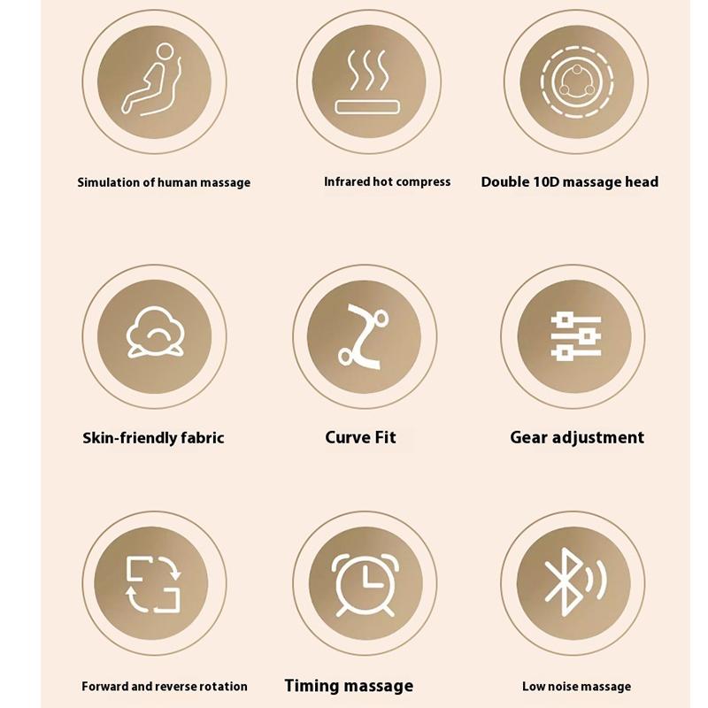 Neck Back Massager with Kneading Hot Compress Full Body Massager for Neck, Back, Waist, Leg Relieve Muscle Pain