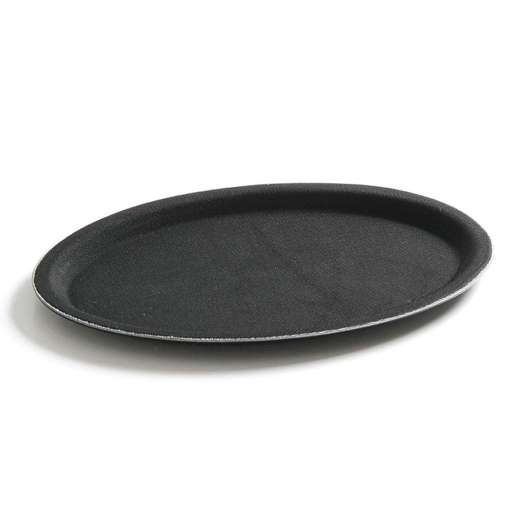 Kellnerschale, rutschfest, oval, 21x29cm, schwarz