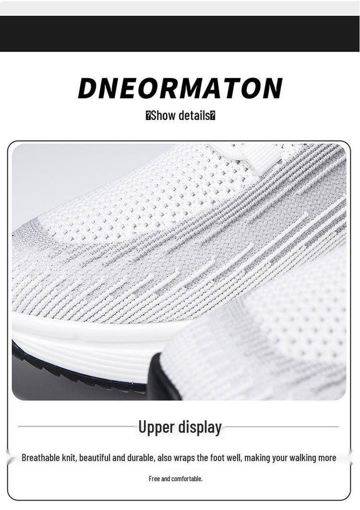 Men's Flyknit Height-Boost Running Shoes - Lightweight, Breathable Platform Sneakers for Spring/Summer