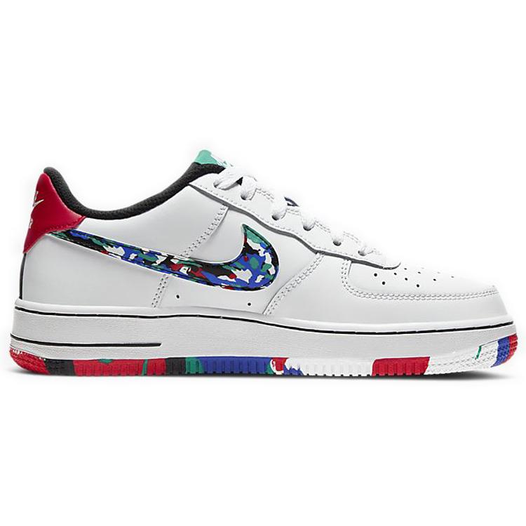New Nike Air Force 1 Low Crayon White Multi GS CU4632-100