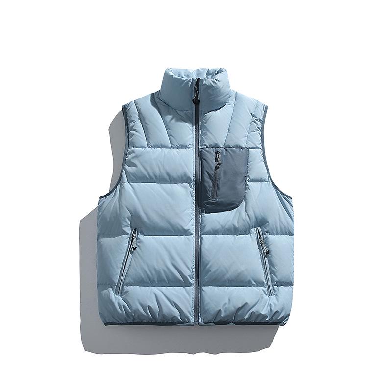 ACU Unisex Color Block 90% Duck Down Vest - Lightweight Outdoor Workwear for Autumn/Winter 2026 Large