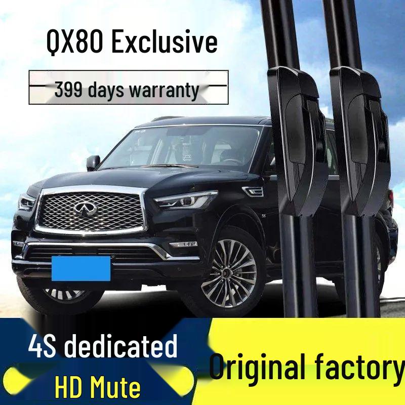 Infiniti QX80 Frameless Silent Wiper Blades and Pads Front Wiper