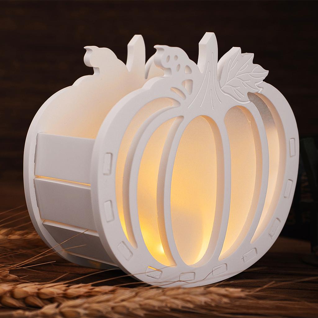 Hollow Pumpkin Light Silhouette Silicone Mold DIY Splicing Storage Box Molds Plaster Resin Craft Making Home Halloween Decor