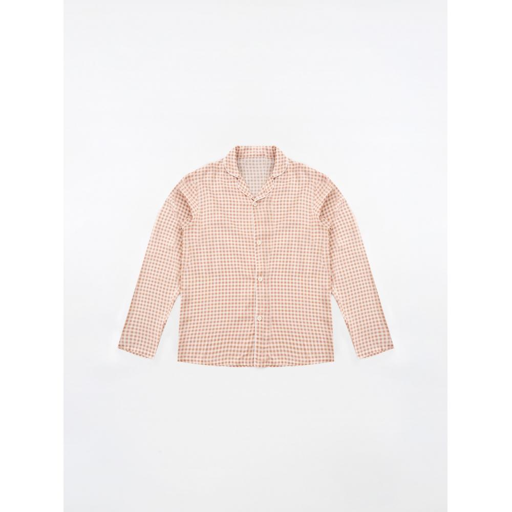 

Daiso [обычный] Районный Топ с длинным рукавом с узором L Коричневый