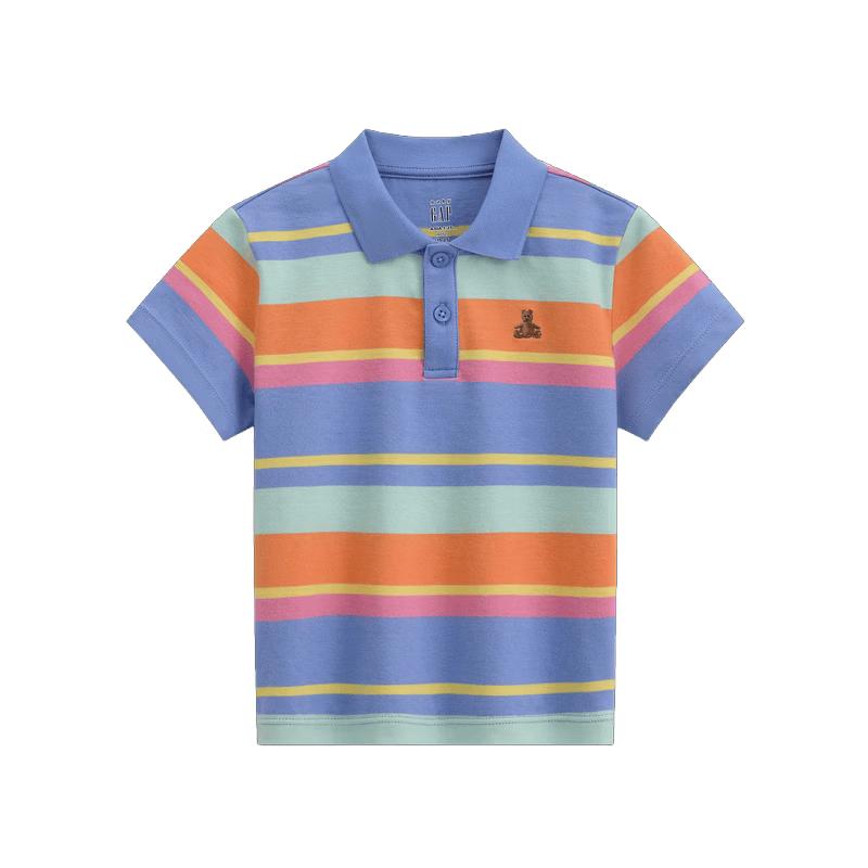 GAP Toddler Boys  Embroidered Bear Cotton Polo Shirt 90/52 синий