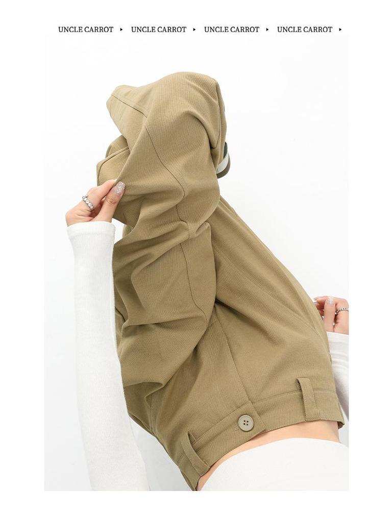 Women’s Khaki High Waist Wide Leg Knife-Pleat Pants - Korean Style, Spring 2026 Collection