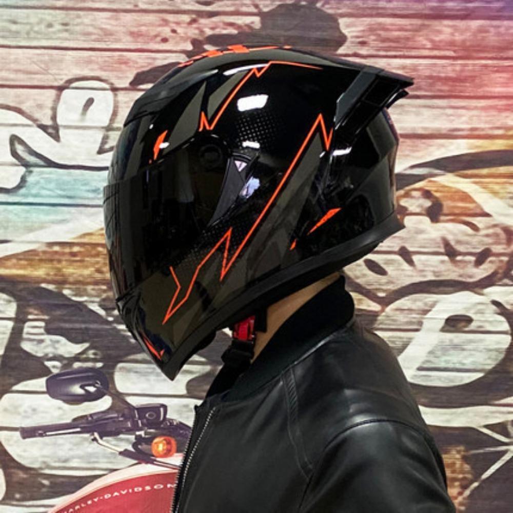 Jiekai Electric Motorcycle Helmet Men's and Women's Full Helmets Double Lenses Full Overlay Street Car Bluetooth Universal In All Seasons