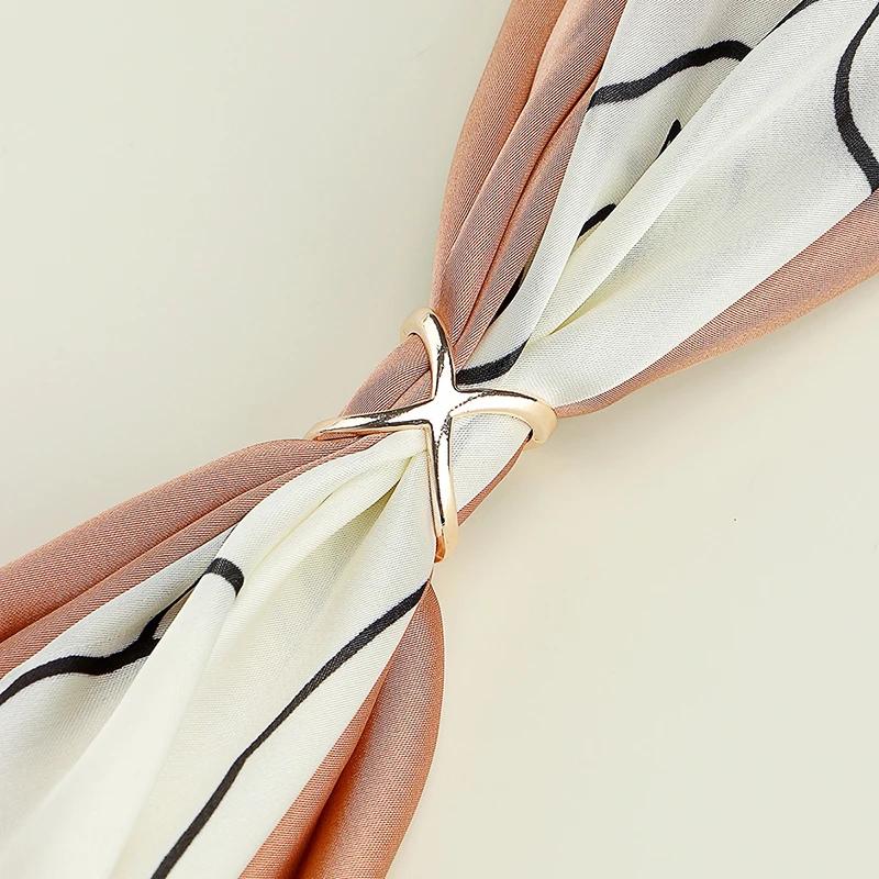 Multifunctional Silk Buckle Scarf Clothes Corner Knotted Button Fashion T-Shirt Shirt Hem High-Grade Buckle