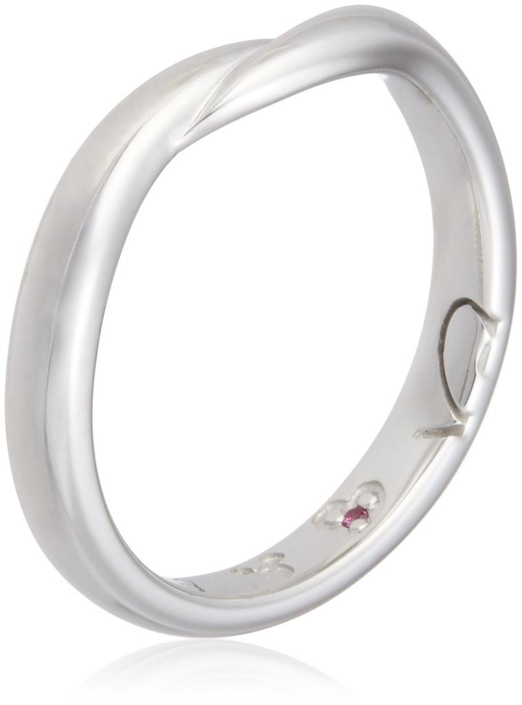 ESTELLE Ruby Silver Disney Pairing Rings for Men, LOVE, 0191-0597-0019-0017, Japanese Size 17