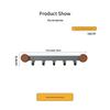 High-Grade No-Drill Adhesive Solid Wood Door Hook Rack for Bathroom and Entryway