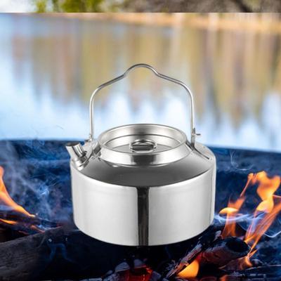 Camping-Kessel Kaffeekanne mit Anti-Skalier-Griff für Kochfeld Tee-Teekanne für Rucksacktouren Outdoor
