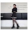 Short Skirt Dark Gothic Female Student A-line Pleated Skirt High Waist Skirt Lace