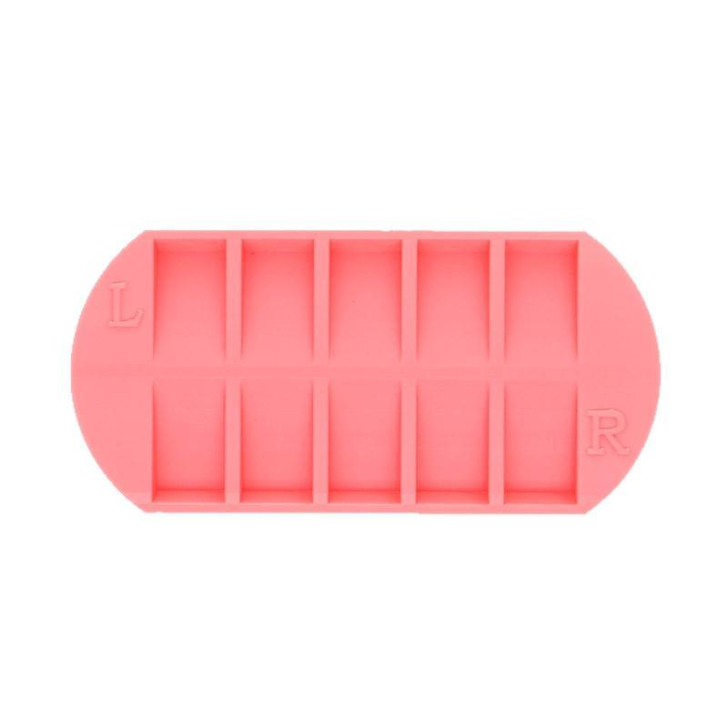 8-Grids Nail Tip Storage Tray With L/R Mark False Nail Display Organizer Reusable Nail Art Storage Plate For Salon & Home Manicu
