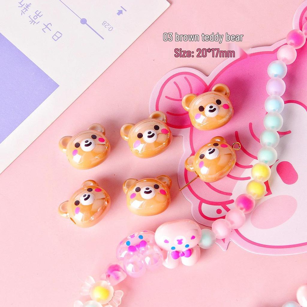 Acrylic Bear & Bunny Star Resin Beads for DIY Phone Chains & Bracelet Charms