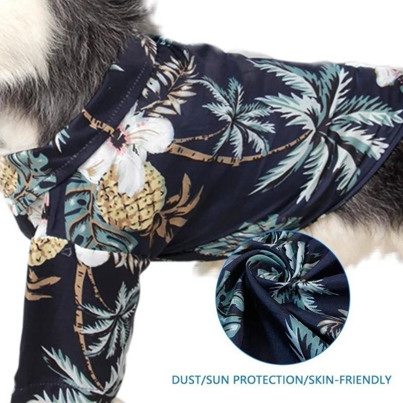 Hawaiian Beach Style Dog Shirt, Teddy, French Bulldog, Cat, Small To Medium Pet, Pet Jacket, Summer Clothing