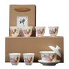 Premium Porcelain Gai Wan Tea Set For Home Traditional Chinese Brewings Household Hand Grasp Bowl Set For Household