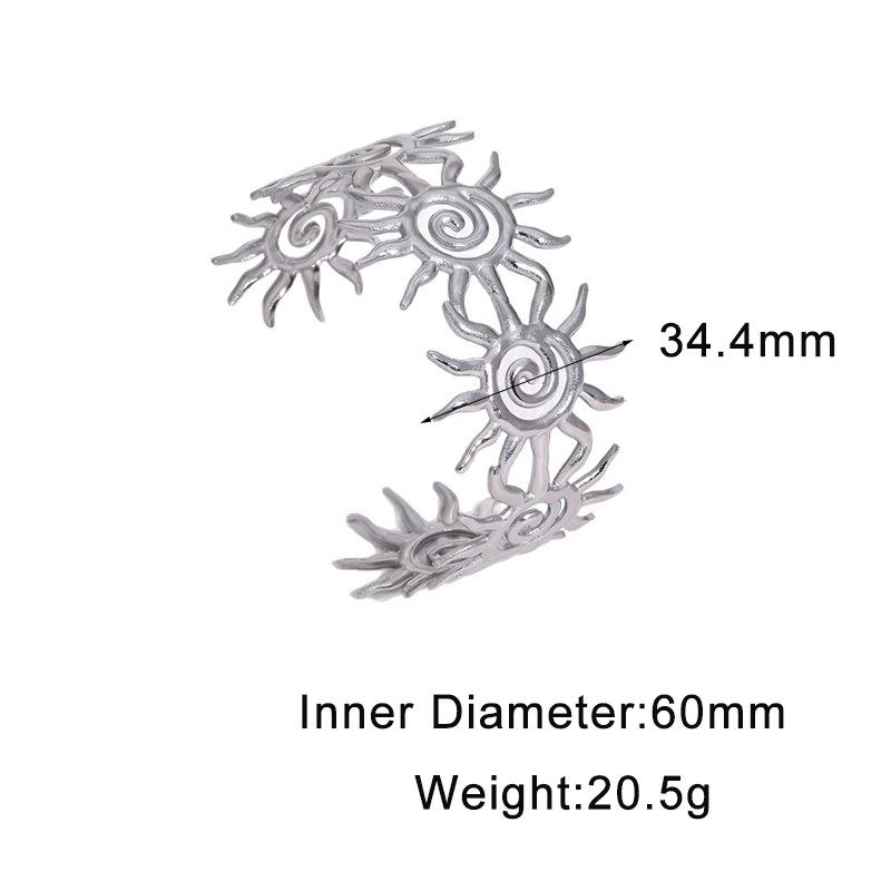European-American Gold-Plated Stainless Steel Openable Spiral Bracelet - Luxury Design