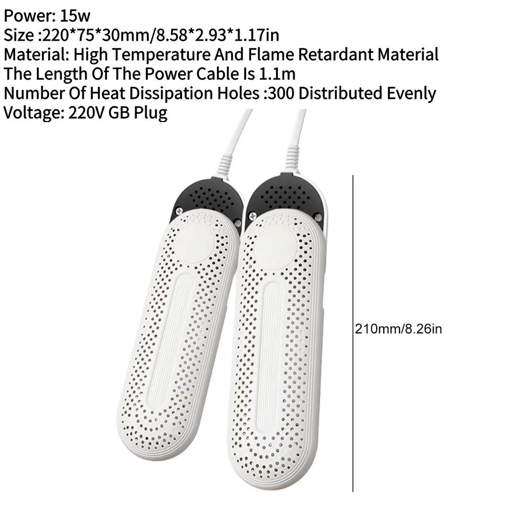 Electric Shoe Boot Dryer Eliminate Odor UV Foot Dryer Fast Drying Shoe Drying Dehumidifier Multifunction for Household Dormitory